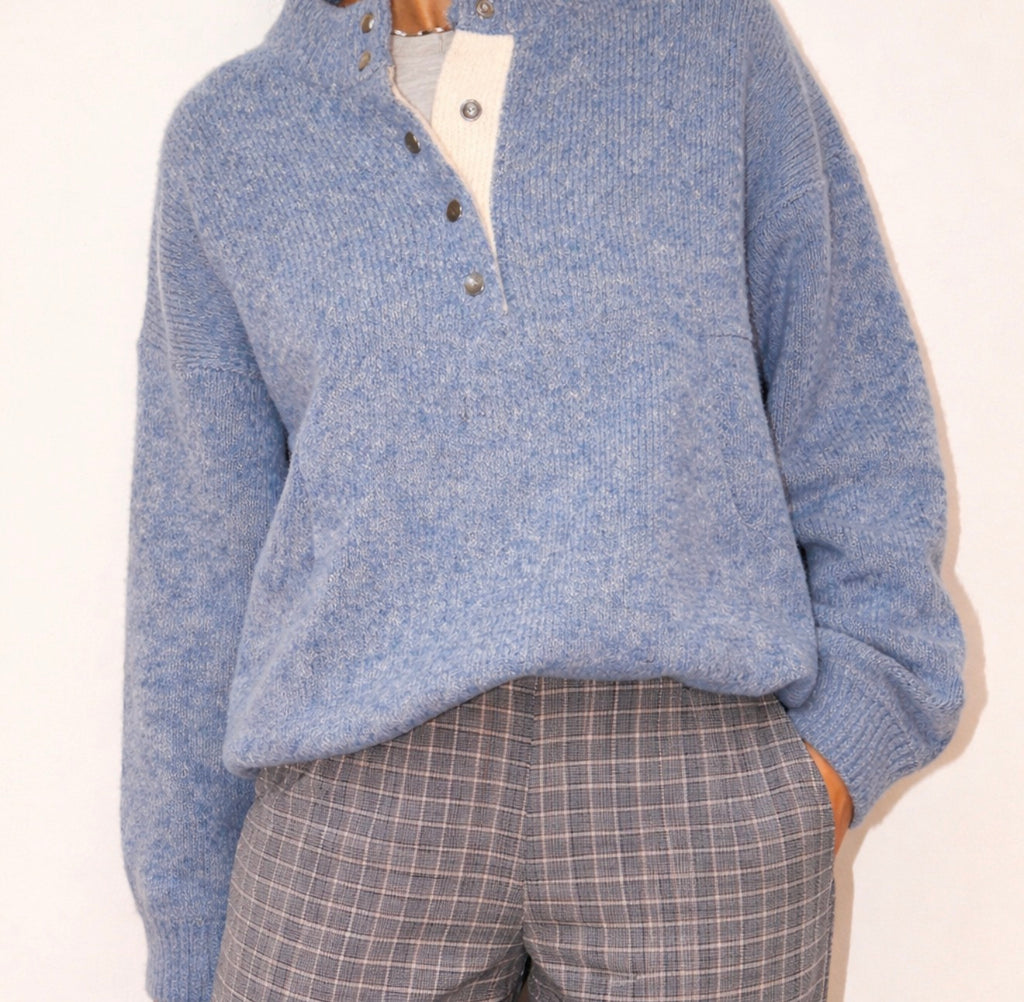 The Everyday Layer Sweater in Coastal Blue